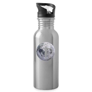 Calisthenics Street Workout Gymnastik Fitness - Trinkflasche mit integriertem Trinkhalm - Lightsilver - Rechts