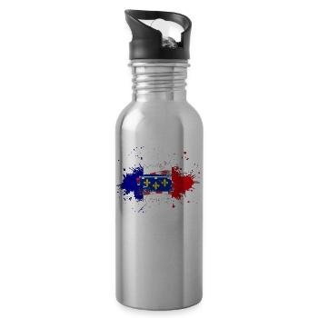 Splash Tricolore Centre Val de Loire - Water bottle with straw - silver - Right