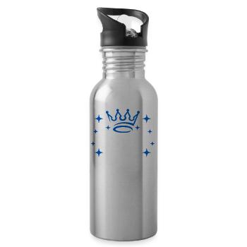 Volksmusik Party, Dorffest Ouftit für Männer - Trinkflasche mit integriertem Trinkhalm - Lightsilver - Rechts