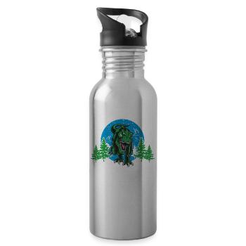 This Boy Loves Dinosaur Kids Boy Boy Dino - Water bottle with straw - silver - Right