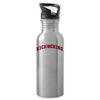 Kickboxer Arts Martiaux Kickboxing Kickboxen - Gourde avec paille intégrée - argent clair - Droite