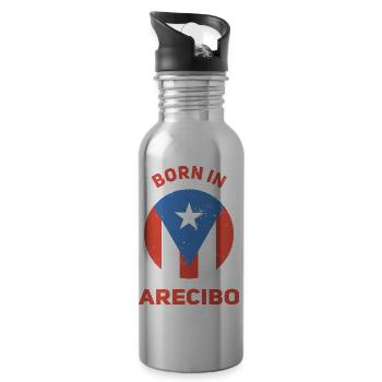 Arecibo Porto Rico - Gourde avec paille intégrée - argent clair - Droite