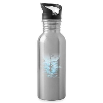 Yogi Yogini Health Meditation Outfits Girls - Water bottle with straw - silver - Right