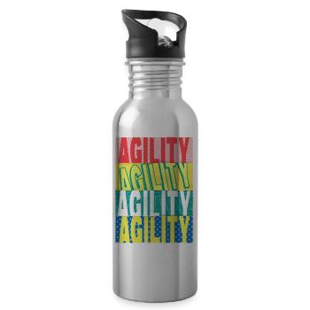 Agility Dog Sport Dog Sports Dog Training - Gourde avec paille intégrée - argent clair - Droite