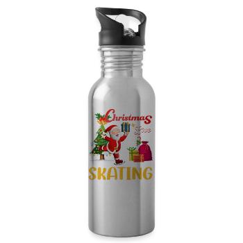 Patinage artistique Patinage artistique Père Noël Amour - Gourde avec paille intégrée - argent clair - Droite