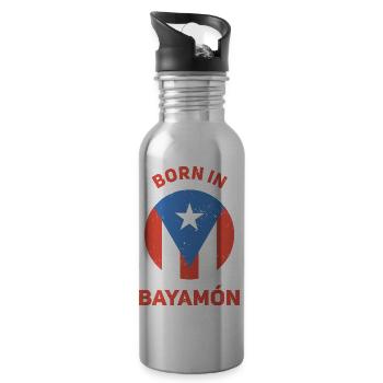 Bayamon Porto Rico - Gourde avec paille intégrée - argent clair - Droite