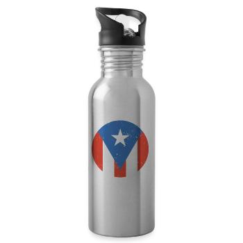 Porto Rico - Gourde avec paille intégrée - argent clair - Droite