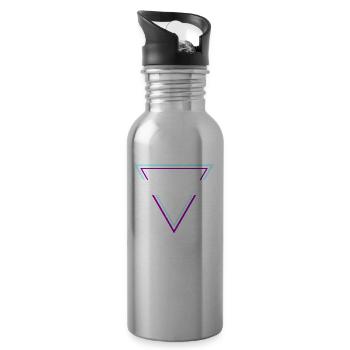 Techno House Party EDM Festival Goa Electro Rave - Trinkflasche mit integriertem Trinkhalm - Lightsilver - Rechts