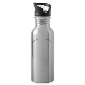 Tir à l’arc Tir à l’arc Tir à l’arc Flèche - Gourde avec paille intégrée - argent clair - Droite