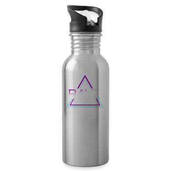 Rave Techno House Party EDM Festival Goa Electro - Trinkflasche mit integriertem Trinkhalm - Lightsilver - Rechts
