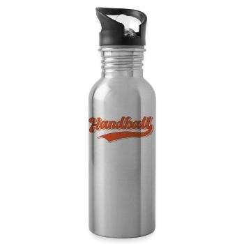 Handball Team, Club, Coach, Coach, Player - Water bottle with straw - silver - Right