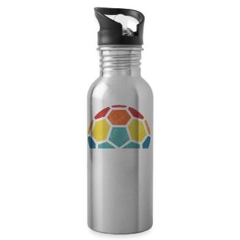 Handball Team, Club, Trainer, Coach, Spieler - Trinkflasche mit integriertem Trinkhalm - Lightsilver - Rechts