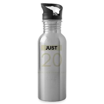 JUST 20 design for its 20th birthday 2003 - Water bottle with straw - silver - Right