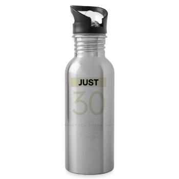 JUST 30 design for its 30th birthday in 1993 - Water bottle with straw - silver - Right