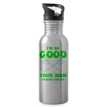 Darts Sports Club, Dartboard, Arrow Sport Darts - Water bottle with straw - silver - Right