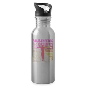Motocross Enduro Motorcycle Freestyle Extreme Sport - Water bottle with straw - silver - Right