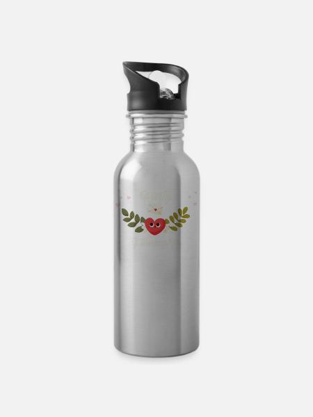 Flirty Filmemacher - Trinkflasche mit integriertem Trinkhalm - Lightsilver