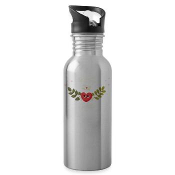 Flirty Goalie - Water bottle with straw - silver - Right