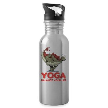 Yogi Yogini Health Meditation Outfits Girls - Water bottle with straw - silver - Right