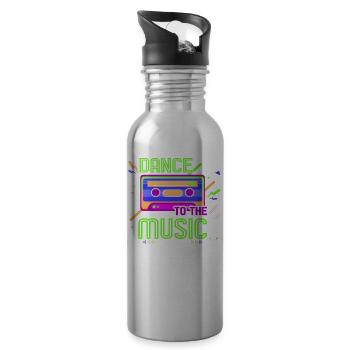 80er Jahre Retro KostümMottoparty Kostüm 90s Party - Trinkflasche mit integriertem Trinkhalm - Lightsilver - Rechts