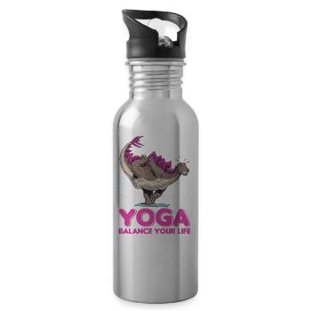 Yogi Yogini Health Meditation Outfits Girls - Water bottle with straw - silver - Right