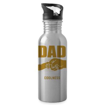 Retro Vintage Daddy 60s 70s 80s 90s Costume de fête - Gourde avec paille intégrée - argent clair - Droite