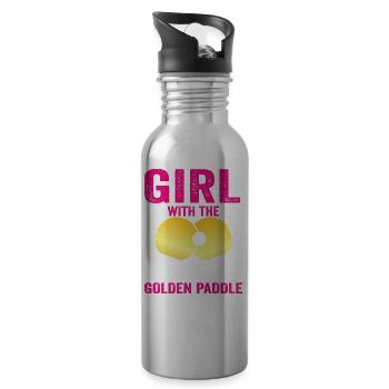 Tenue de Joueur Fille Femmes Dames! Ping-pong - Gourde avec paille intégrée - argent clair - Droite