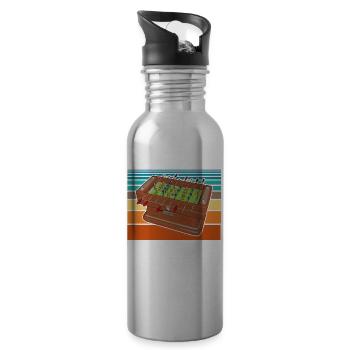 Tischfussball Geschenk Fans Wuzler Tischfussball - Trinkflasche mit integriertem Trinkhalm - Lightsilver - Rechts