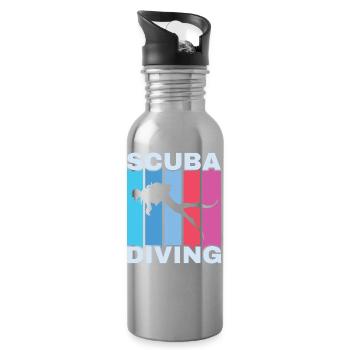Plongée sous-marine, Plongée sous-marine, Vacances Sea Diver - Gourde avec paille intégrée - argent clair - Droite