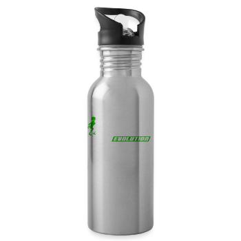 Alien, UFO, UAP, Space, Weltraum Flugobjekt - Trinkflasche mit integriertem Trinkhalm - Lightsilver - Rechts
