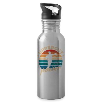 Boxing Martial Arts Boxing Club Boxers - Water bottle with straw - silver - Right