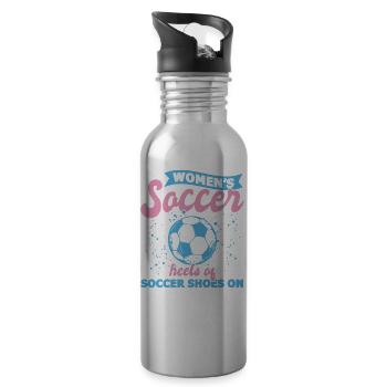 Women's Soccer, Women's Soccer, Women's Soccer - Water bottle with straw - silver - Right