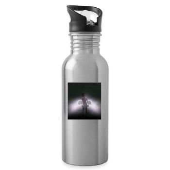 Alien, UFO, UAP, Space, Weltraum Flugobjekt - Trinkflasche mit integriertem Trinkhalm - Lightsilver - Rechts