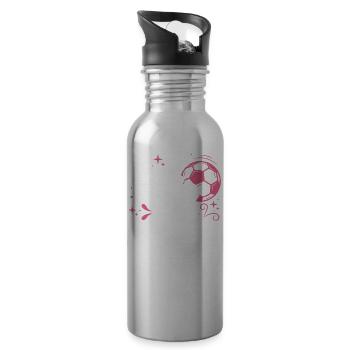 Women's Soccer, Women's Soccer, Women's Soccer - Water bottle with straw - silver - Right
