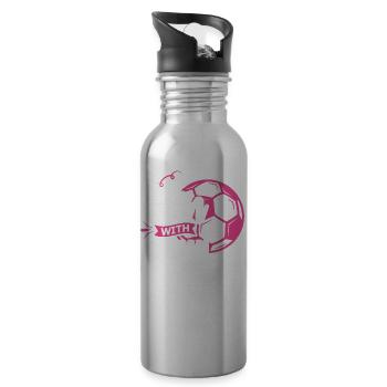 Women's Soccer, Women's Soccer, Women's Soccer - Water bottle with straw - silver - Right