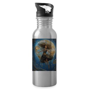Flying Girl - Trinkflasche mit integriertem Trinkhalm - Lightsilver - Rechts