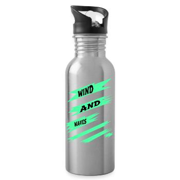 Free Spirit Freedom Lifestyle - Water bottle with straw - silver - Right