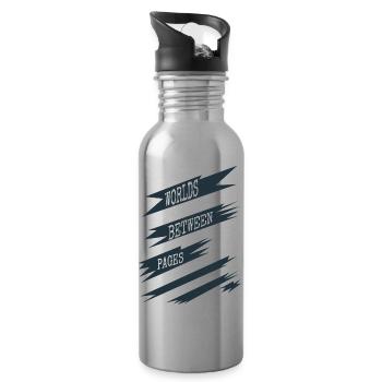 quote book recommendations contemporary literature - Water bottle with straw - silver - Right
