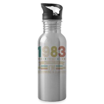 Vintage « Limited Edition » Vintage 1983 anniversaire - Gourde avec paille intégrée - argent clair - Droite