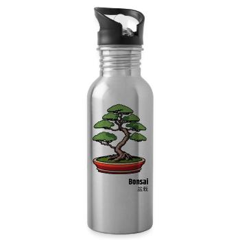 Bonsai Japan Tree - Water bottle with straw - silver - Right