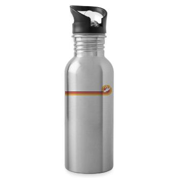 Skydive Freefly Fallschirmspringer Shirt Skydiving - Trinkflasche mit integriertem Trinkhalm - Lightsilver - Rechts