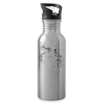Batterie Batteurs Batteurs - Gourde avec paille intégrée - argent clair - Droite