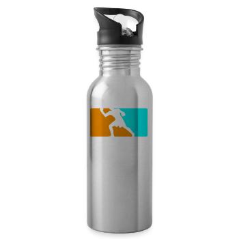 Boxen Martial Arts Boxing Box Club Boxer - Water bottle with straw - silver - Right