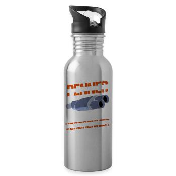 Auto Tuner, KFZ Mechaniker, Racing Car, Tuning - Trinkflasche mit integriertem Trinkhalm - Lightsilver - Rechts