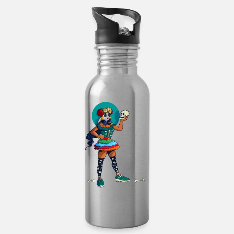 MexicanGirl Hamlet - Water bottle with straw - silver