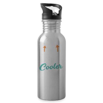So sieht ein richtig cooler Tänzer aus - Trinkflasche mit integriertem Trinkhalm - Lightsilver - Rechts