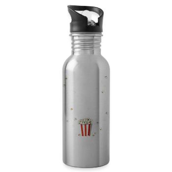 Liebe mein Freund Serien - Trinkflasche mit integriertem Trinkhalm - Lightsilver - Rechts