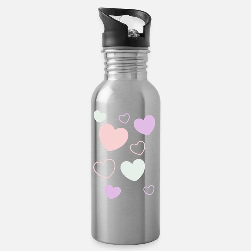 Muttertags Geschenk Mutter Muttertag Geschenkidee  - Trinkflasche mit integriertem Trinkhalm - Lightsilver