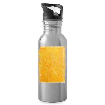LichtEngel - Sonja von Staden - Trinkflasche mit integriertem Trinkhalm - Lightsilver - Rechts