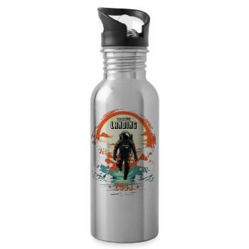 Astronaut T-Shirt 18. Geburtstag 2008 - Trinkflasche mit integriertem Trinkhalm - Lightsilver - Rechts